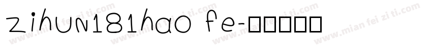zihun181hao fe字体转换